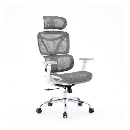 Elite Mesh Back Home And Office Chair In Grey And White