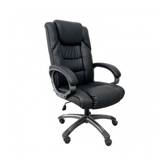 Regent Leather Effect Home And Office Chair In Black