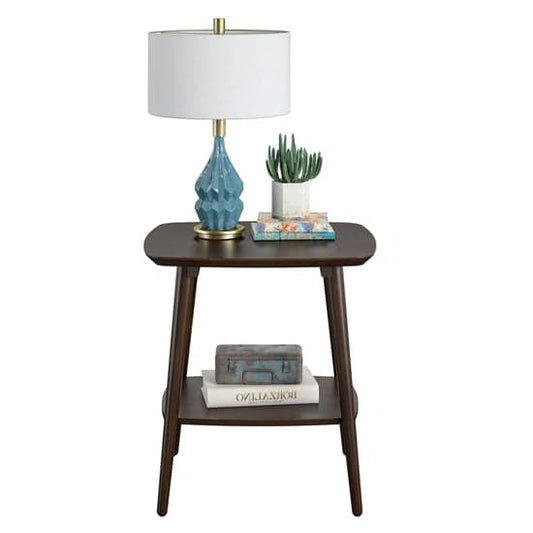 Brittany Wooden End Table In Walnut