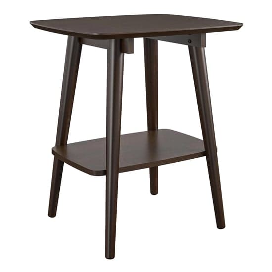 Brittany Wooden End Table In Walnut