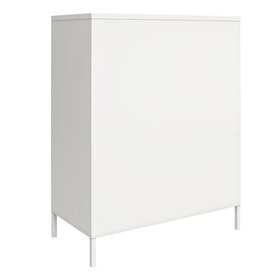 Mission District Metal Storage Cabinet With 2 Doors In White