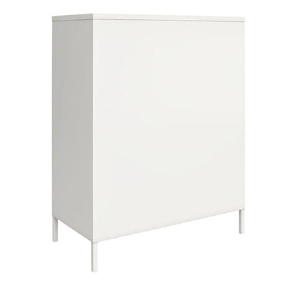 Mission District Metal Storage Cabinet With 2 Doors In White