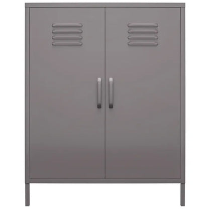 Bradford Metal Storage Cabinet Tall In 2 Doors In Grey