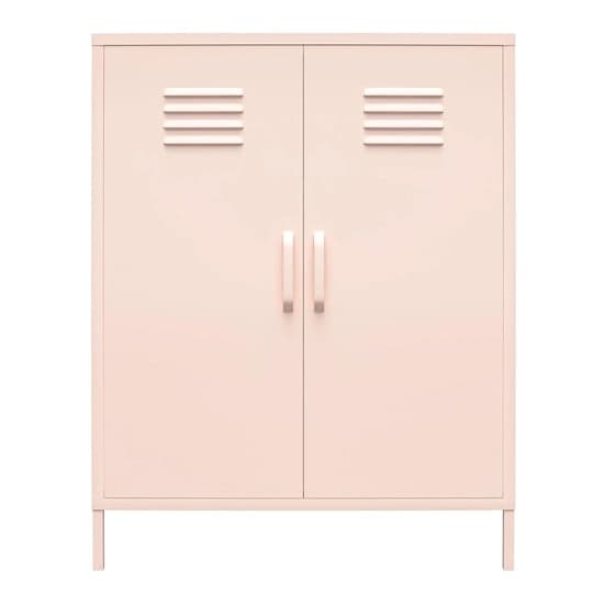 Mission District Metal Storage Cabinet With 2 Doors In Pink