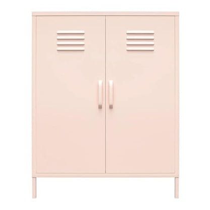 Mission District Metal Storage Cabinet With 2 Doors In Pink
