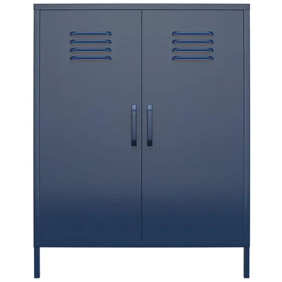 Bradford Metal Storage Cabinet Tall In 2 Doors In Navy