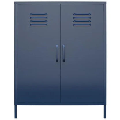 Bradford Metal Storage Cabinet Tall In 2 Doors In Navy