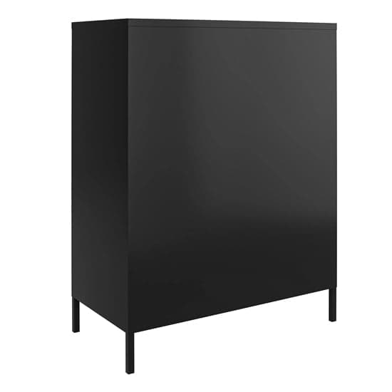 Mission District Metal Storage Cabinet With 2 Doors In Black