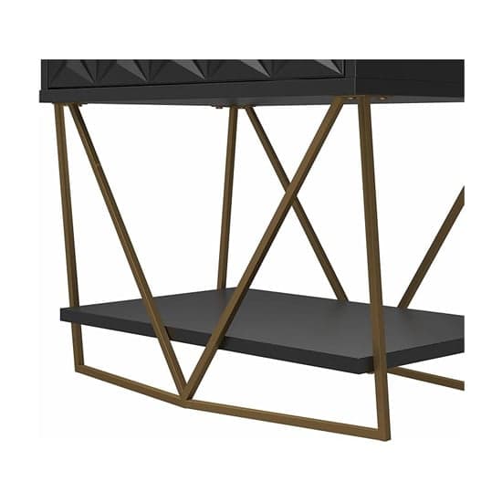Blair Wooden Bedside Cabinet With 1 Drawer In Black
