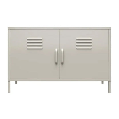 Bradford Metal Storage Cabinet Wide In 2 Doors In Taupe