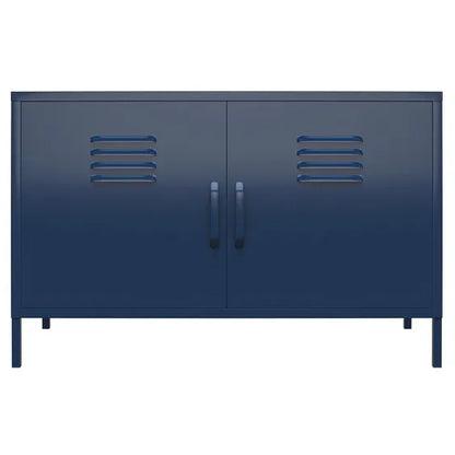 Bradford Metal Storage Cabinet Wide In 2 Doors In Navy