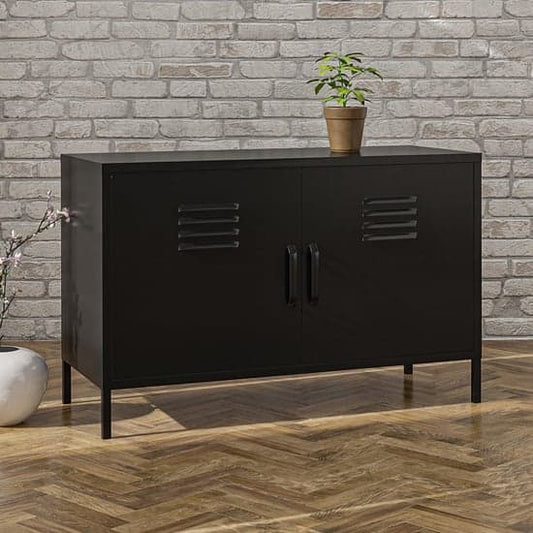 Mission District Metal Sideboard With 2 Doors In Black