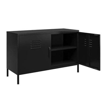 Mission District Metal Sideboard With 2 Doors In Black