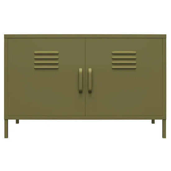 Bradford Metal Storage Cabinet Wide In 2 Doors In Olive Green