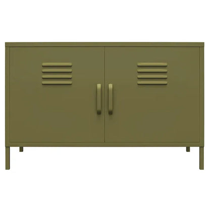 Bradford Metal Storage Cabinet Wide In 2 Doors In Olive Green