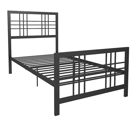 Burbank Metal Single Bed In Black
