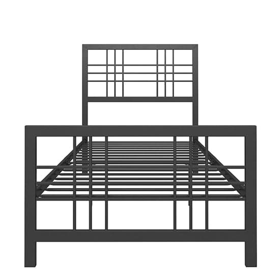 Burbank Metal Single Bed In Black