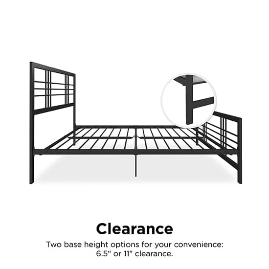 Burbank Metal King Size Bed In Black