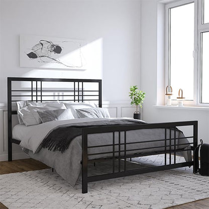 Burbank Metal King Size Bed In Black