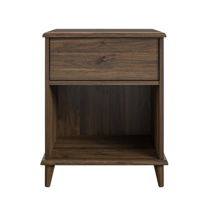 Farnsworth Wooden Bedside Cabinet With 1 Drawer In Walnut