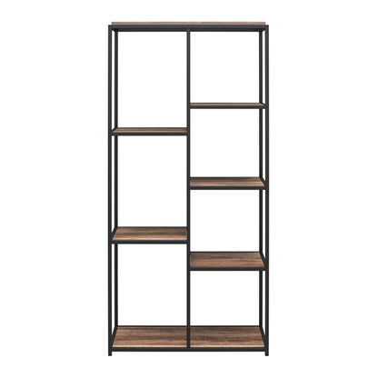 Quincy Wooden Bookcase With 5 Shelf In Weathered Oak