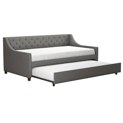 Her Majesty Linen Fabric Sofa Bed In Grey