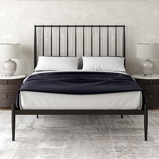 Giulia Metal Double Bed In Black