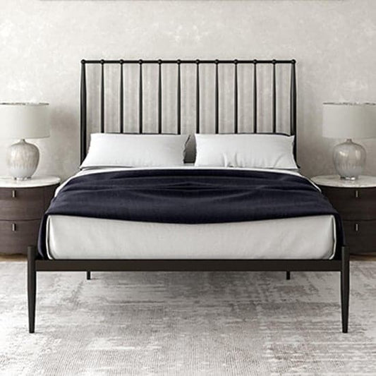 Giulia Metal King Size Bed In Black
