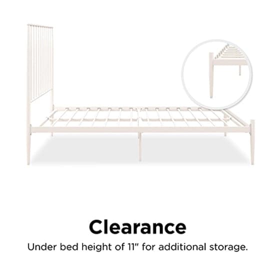 Giulia Metal Double Bed In White