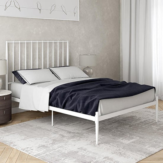 Giulia Metal Double Bed In White