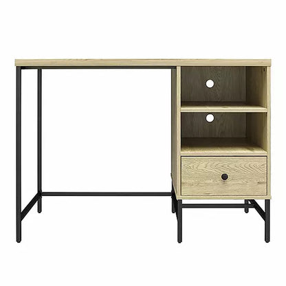 Tamlin Wooden Laptop Desk With 1 Drawer In Linseed Oak
