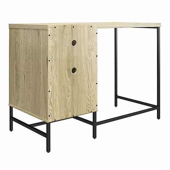 Tamlin Wooden Laptop Desk With 1 Drawer In Linseed Oak