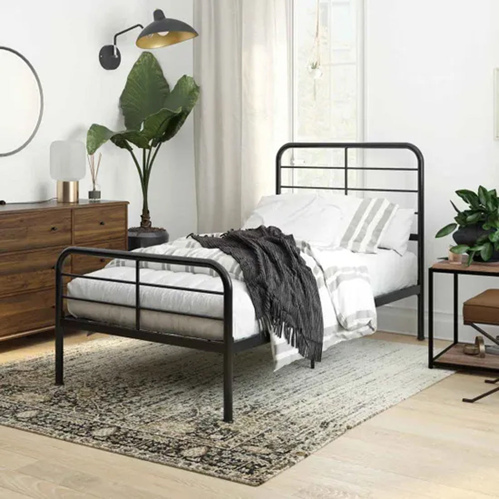 Millie Metal Single Bed In Black