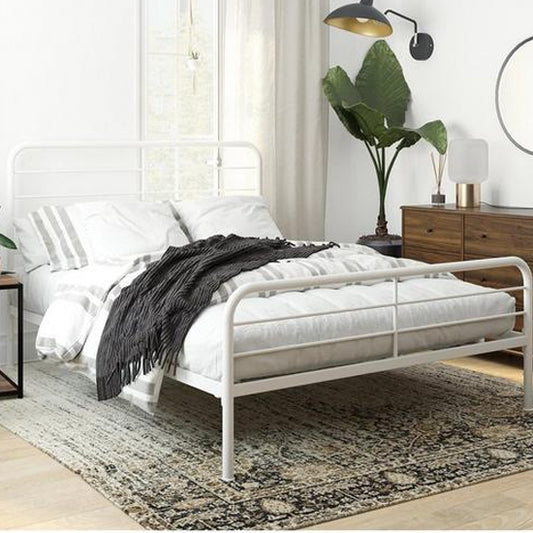 Millie Metal Single Bed In White