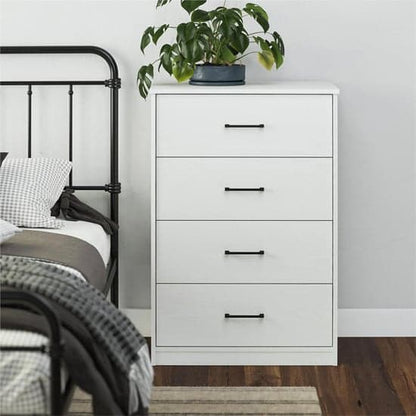 Brez Wooden Chest Of 4 Drawers In White