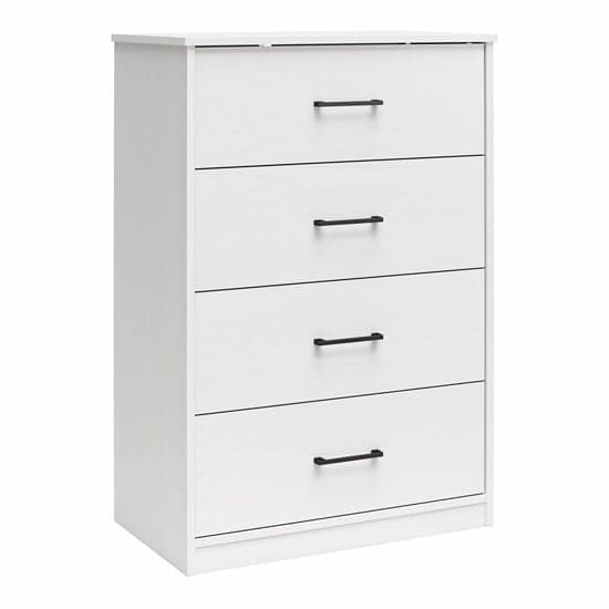 Brez Wooden Chest Of 4 Drawers In White