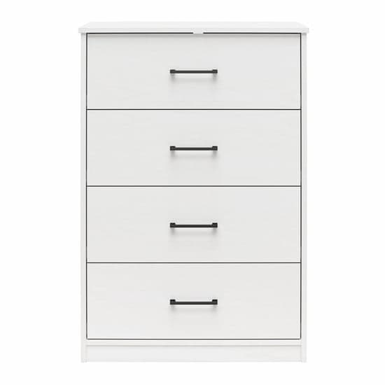 Brez Wooden Chest Of 4 Drawers In White