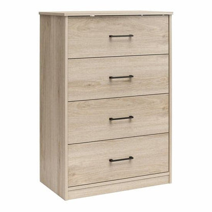 Brez Wooden Chest Of 4 Drawers In Light Oak