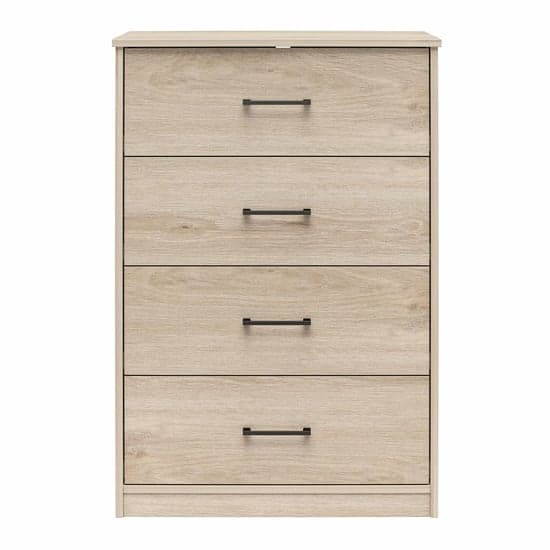 Brez Wooden Chest Of 4 Drawers In Light Oak