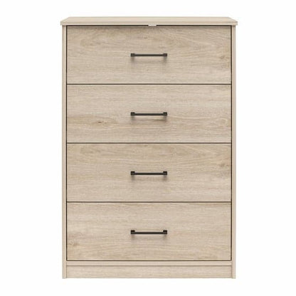 Brez Wooden Chest Of 4 Drawers In Light Oak