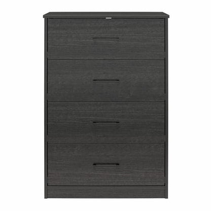 Brez Wooden Chest Of 4 Drawers In Black Oak