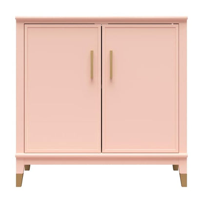 Westerleigh Wooden Storage Cabinet With 2 Doors In Pale Pink