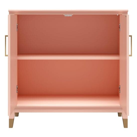Westerleigh Wooden Storage Cabinet With 2 Doors In Pale Pink
