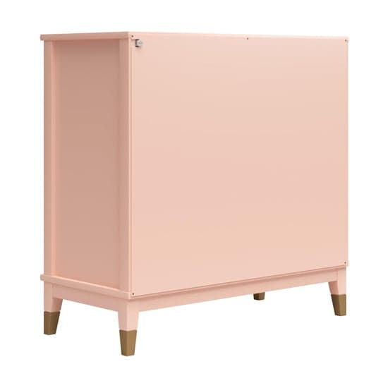 Westerleigh Wooden Storage Cabinet With 2 Doors In Pale Pink