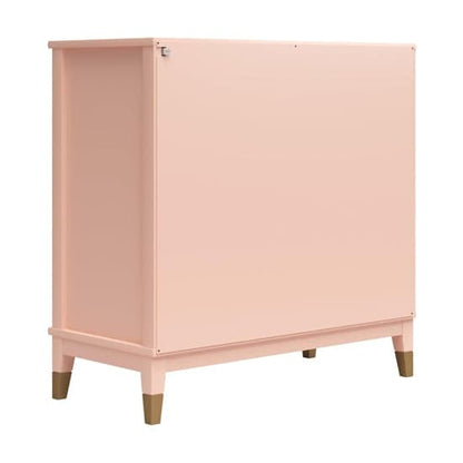 Westerleigh Wooden Storage Cabinet With 2 Doors In Pale Pink