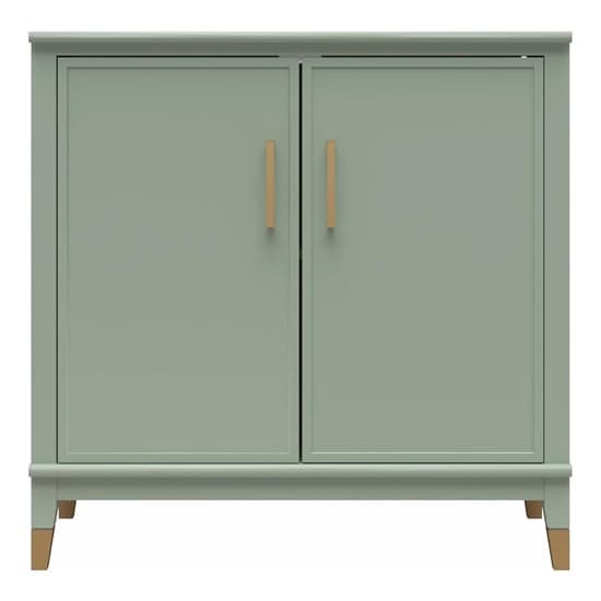 Westerleigh Wooden Storage Cabinet With 2 Doors In Pale Green