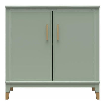 Westerleigh Wooden Storage Cabinet With 2 Doors In Pale Green