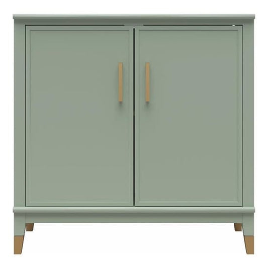 Westerleigh Wooden Storage Cabinet With 2 Doors In Pale Green