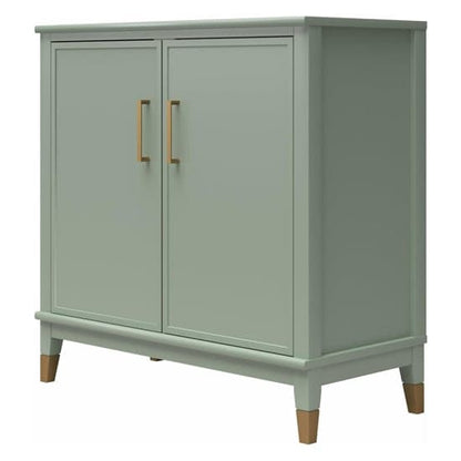 Westerleigh Wooden Storage Cabinet With 2 Doors In Pale Green