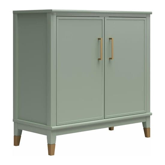 Westerleigh Wooden Storage Cabinet With 2 Doors In Pale Green